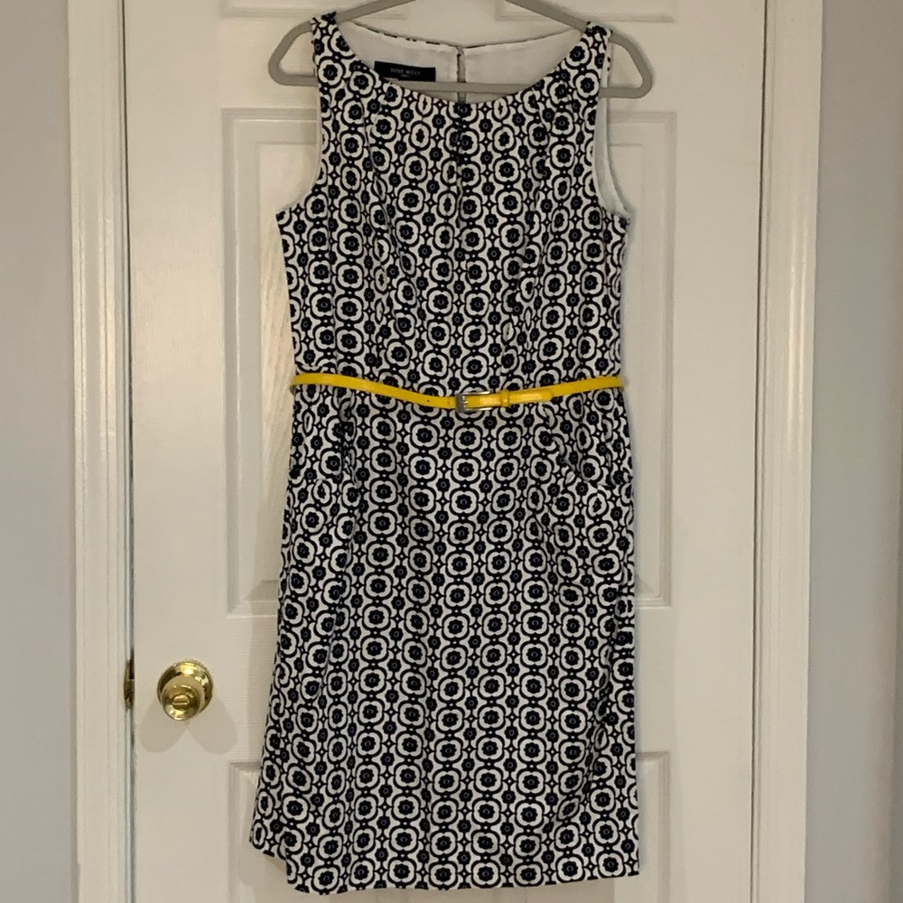 Nine West navy and white dress.